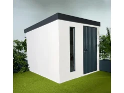 Amazing Spaces Fitnessgeräte|Gartenhaus Urban One Typ 1 Weiß 250 cm x 298 cm