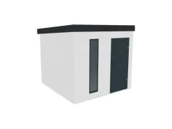 Gartenhaus Urban One Typ 1 Weiß 290 cm x 298 cm*Amazing Spaces Online