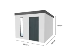 Gartenhaus Urban One Typ 1 Weiß 290 cm x 298 cm*Amazing Spaces Online
