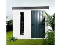 Amazing Spaces Fitnessgeräte|Gartenhaus Urban One Typ 1 Weiß 290 cm x 256 cm