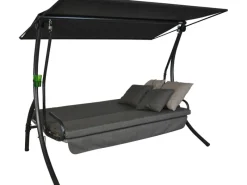 Angerer Freizeitmöbel Hollywoodschaukeln|Angerer Hollywoodschaukel Drift Smart 3-Sitzer mit Liegefunktion Stone