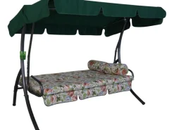 Angerer Hollywoodschaukel Trend Wolfgangsee Creme Blumen 3-Sitzer*Angerer Freizeitmöbel Online