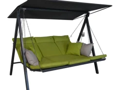 Sonnenliegen|Hollywoodschaukeln|Angerer Hollywoodschaukel 3-Sitzer Lounge Smart Lime