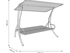 Angerer Hollywoodschaukel Elegance Joy 3-Sitzer mit Liegefunktion*Angerer Freizeitmöbel Clearance