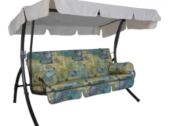 Angerer Hollywoodschaukel Trend Neuburg -Grün-Gemustert 3-Sitzer*Angerer Freizeitmöbel