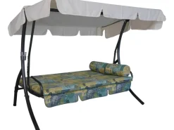 Angerer Hollywoodschaukel Trend Neuburg -Grün-Gemustert 3-Sitzer*Angerer Freizeitmöbel