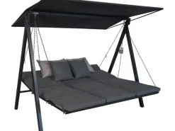 Hollywoodschaukeln|Angerer Hollywoodschaukel 3-Sitzer Lounge Smart Stone