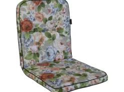 Angerer Stuhlauflage Niedrig Wolfgangsee Creme Blumen*Angerer Freizeitmöbel New