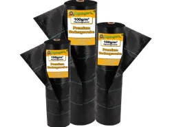 Aquagart Gartenvliese|16m² Bodengewebe Unkrautfolie Mulchfolie 100g 2m Breit Schwarz