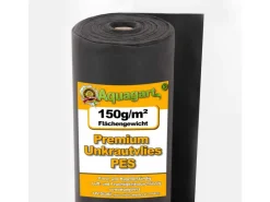 90m² Gartenvlies Unkrautvlies Mulchvlies Bodengewebe 150g 1,5m Breit PES*Aquagart Outlet
