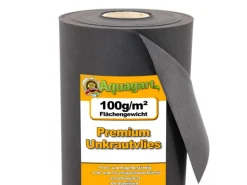 Aquagart Gartenvliese|16m² Gartenvlies Unkrautvlies Mulchvlies 100g 1,6m Breit
