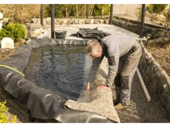 Steinfolie 6m x 0,4m Breit für Teichrand Bachlauf Teichfolie Teich Sandfarben*Aquagart Hot