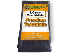 Aquagart Teichfolien|Teichfolie PVC 4m x 4m 1,0mm Schwarz Folie für den Gartenteich