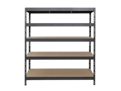 Rivet Schwerlastregal 180 x 150 x 45 cm 5 Böden Anthrazit FSC®*AR Shelving Hot