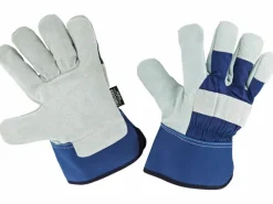 Arbeitshandschuh Rindspaltleder Grau-Blau Größe 10*LUX-TOOLS Outlet