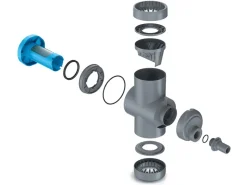 Wassersammler mit Netzfilter Hellgrau*Arves