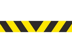 Outdoor-Spielzeug|Aufkleber Reflekt. Leuchtbakenstreifen 45 cm x 5 cm Schwarz/Gelb