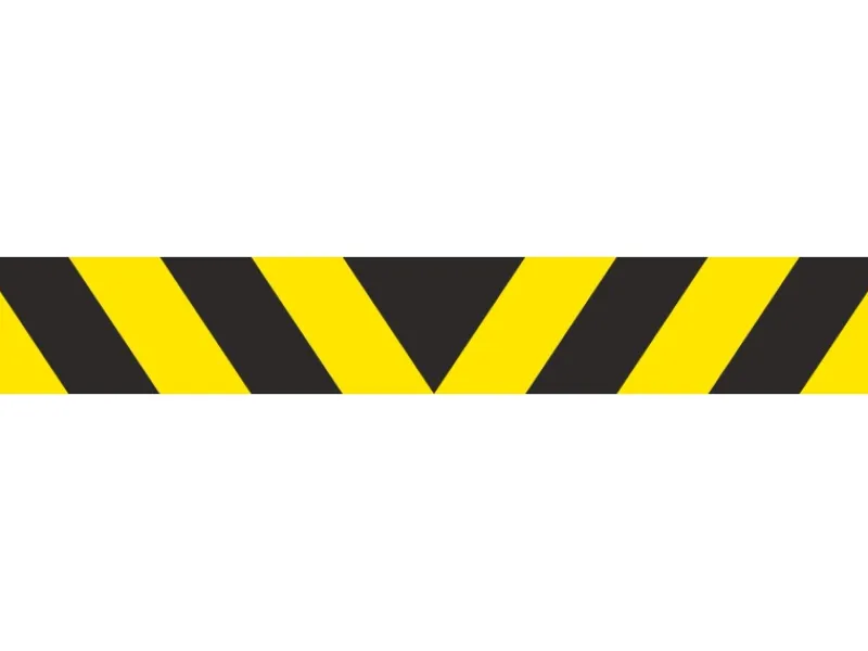 Outdoor-Spielzeug|Aufkleber Reflekt. Leuchtbakenstreifen 45 cm x 5 cm Schwarz/Gelb