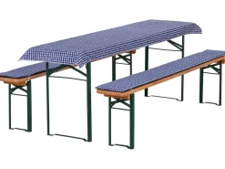 Auflagen-Set für Festzelt-Garnitur Blau-Weiß* Hot