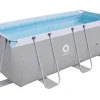 Avenli Aufstellpools|Frame Rectangular Stahlrahmenpool Rechteckig 400 x 200 x 100 cm Grau mit Reparaturaufkleber und Anleitung