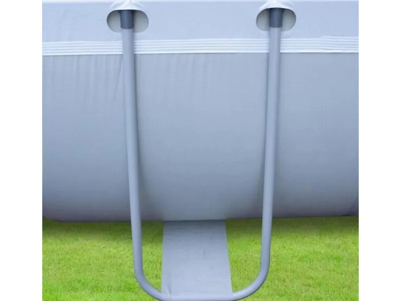 Avenli Aufstellpools|Frame Rectangular Stahlrahmenpool Rechteckig 400 x 200 x 100 cm Grau mit Reparaturaufkleber und Anleitung