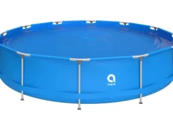 Avenli Aufstellpools|Frame Stahlrahmenpool Rund 420 x 84 cm Blau ohne Pumpe mit Reparaturset