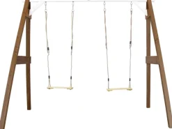 AXI Gartenspielgeräte|Doppelschaukel Braun - Weiß 160 x 254 x 207 cm