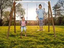 AXI Gartenspielgeräte|Doppelschaukel Braun - Weiß 160 x 254 x 207 cm
