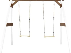 AXI Gartenspielgeräte|Doppelschaukel Weiß - Braun 160 x 254 x 207 cm