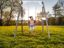 Einzelschaukel Grau - Weiß 160 x 181 x 207 cm*AXI Best