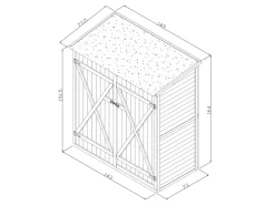 Gartenschrank Casper Holz Braun FSC®*AXI New