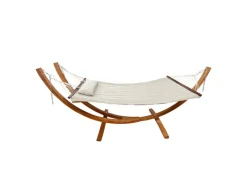 Hängematte Hawaii Set mit Holzgestell Beige*AXI Best