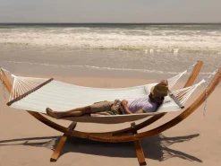 Hängematte Hawaii Set mit Holzgestell Beige*AXI Best