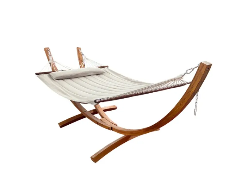 Hängematte Hawaii Set mit Holzgestell Beige*AXI Best