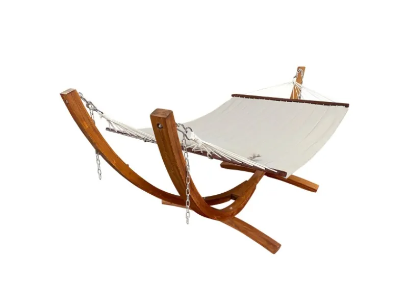 Hängematte Hawaii Set mit Holzgestell Beige*AXI Best