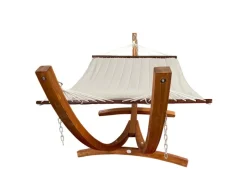 Hängematte Hawaii Set mit Holzgestell Beige*AXI Best