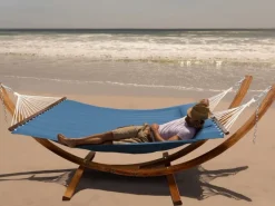 AXI Weitere Gartenmöbel|Hängematte Hawaii Set mit Holzgestell Blau