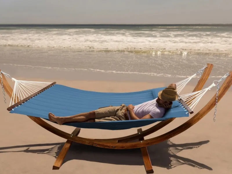 AXI Weitere Gartenmöbel|Hängematte Hawaii Set mit Holzgestell Blau