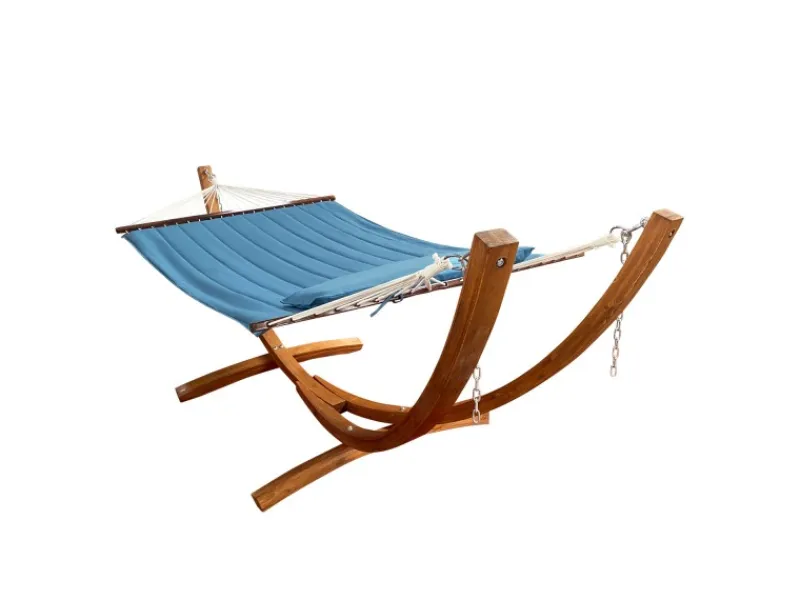 AXI Weitere Gartenmöbel|Hängematte Hawaii Set mit Holzgestell Blau