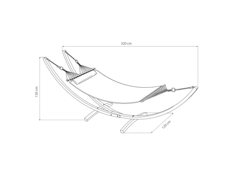 AXI Weitere Gartenmöbel|Hängematte Hawaii Set mit Holzgestell Blau