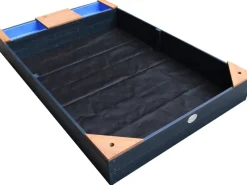 AXI Gartenspielgeräte|Kelly Sandkasten mit Becken und Bank Anthrazit - Braun 180 x 115 x 22 cm