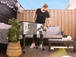 AXI Kühlboxen|Kühlwagen Retro Edelstahl 76 l