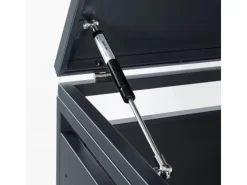 Mülltonnenbox Lucas Metall 2 x 240 l Anthrazit/Holzoptik*AXI Outlet