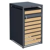 Mülltonnenbox Lucas Metall 240 l Anthrazit/Holzoptik*AXI Hot