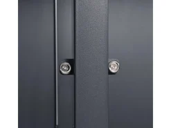 AXI Auflagenboxen|Mülltonnenboxen|Mülltonnenbox Lucas Metall 4 x 240 l Anthrazit/Holzoptik