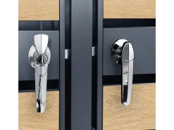 AXI Auflagenboxen|Mülltonnenboxen|Mülltonnenbox Lucas Metall 4 x 240 l Anthrazit/Holzoptik