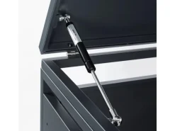 AXI Auflagenboxen|Mülltonnenboxen|Mülltonnenbox Lucas Metall 3 x 240 l Anthrazit/Holzoptik