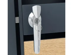 AXI Auflagenboxen|Mülltonnenboxen|Mülltonnenbox Lucas Metall 3 x 240 l Anthrazit/Holzoptik