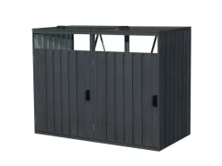 AXI Auflagenboxen|Mülltonnenboxen|Mülltonnenbox Owen Metall 2 x 240 l Anthrazit