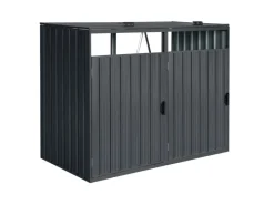 AXI Auflagenboxen|Mülltonnenboxen|Mülltonnenbox Owen Metall 2 x 240 l Anthrazit